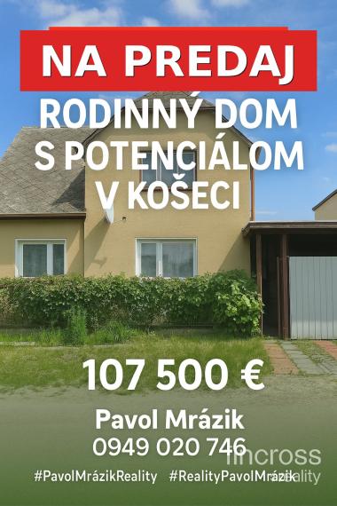 Na predaj priestranný 5-izbový rodinný dom v obci Košeca